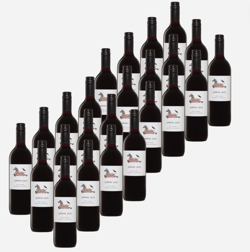 Jumpin Jack Shiraz 750mL x 12 ONLY $5 a bottle